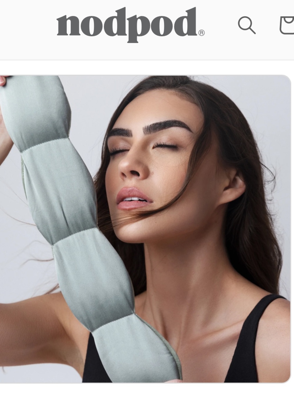 Silk Nodpod Eye Mask in Willow green - brand new - Picture 4 of 7